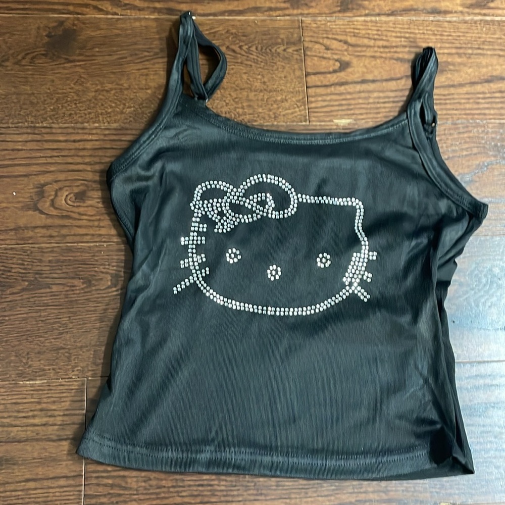 Size Small Hello Kitty White Pyjamas and Black Casual Tank Top - Picture 10 of 11